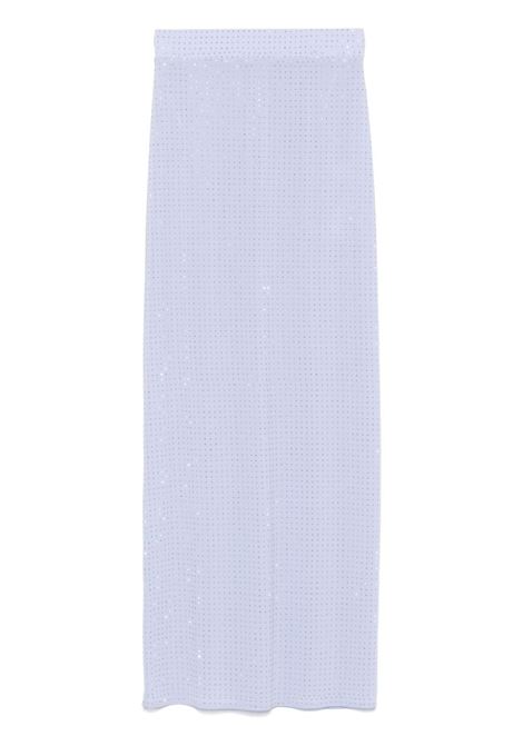 Light blue  crystal-embellished jersey midi skirt Alex perry - women